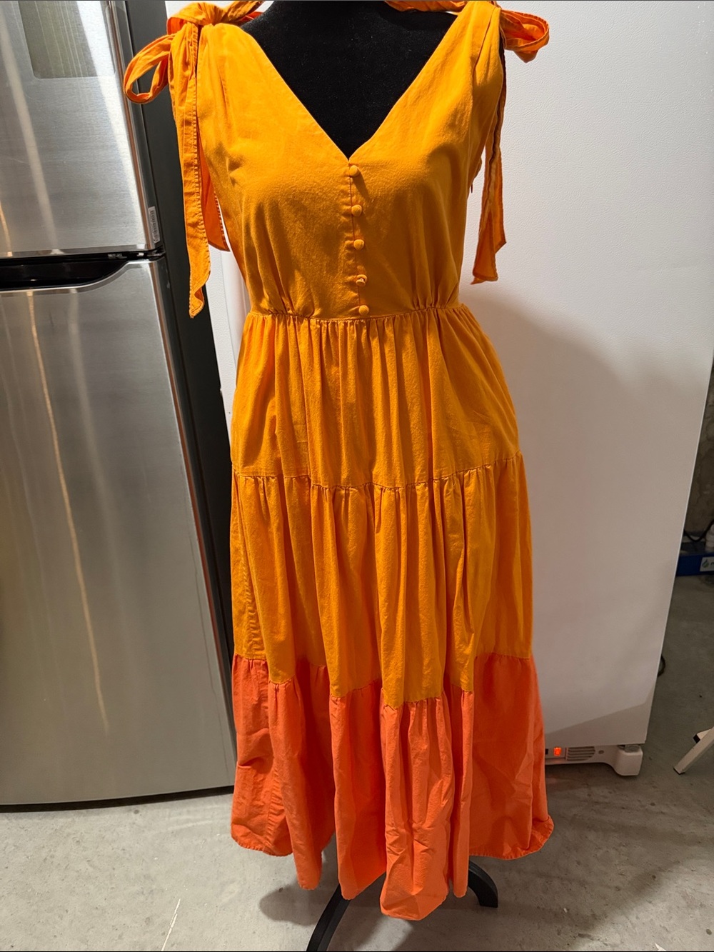 Color Me Orange Sleeveless Maxi Dress by Color Me